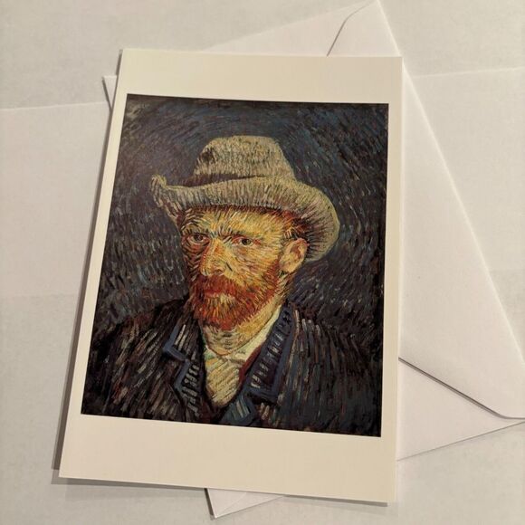 Van Gogh Museum Amsterdam Self Portrait Blank Notecard with Envelope - Picture 1 of 3